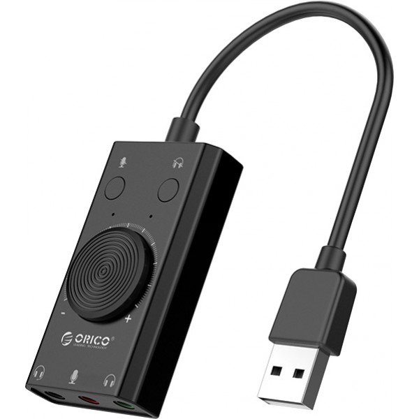 Внешняя звуковая карта USB ORICO SC2-BK